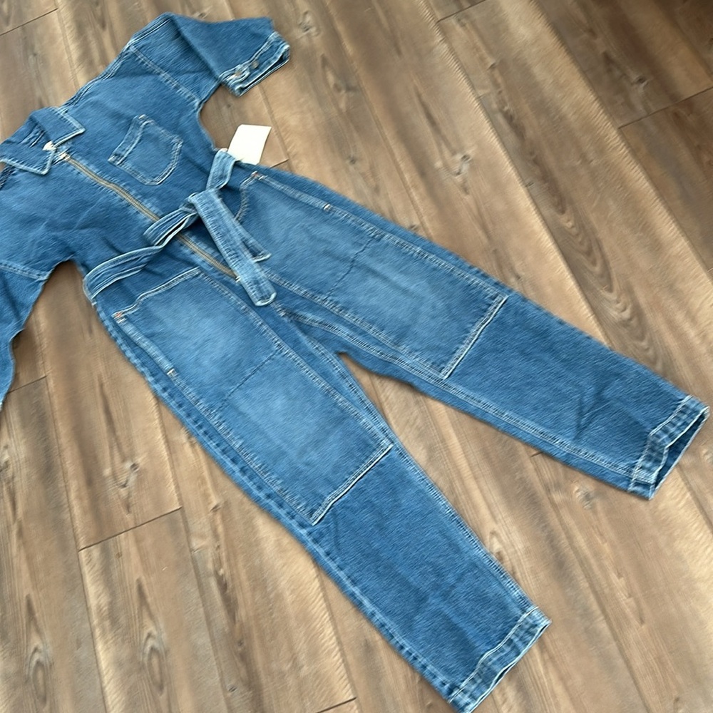 Etica Zeta Carpenter Denim Jumpsuit #17 - Picture 4 of 5